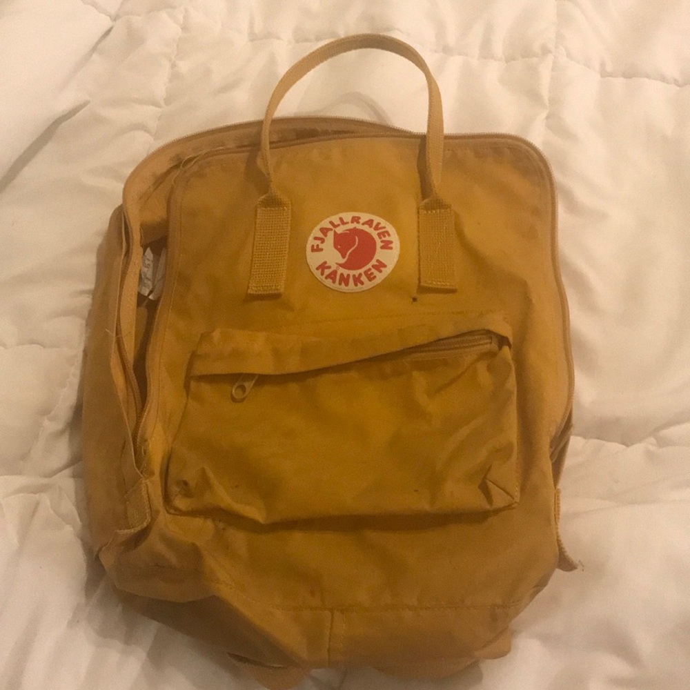 kanken backpack yellow